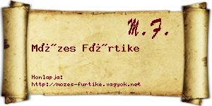 Mózes Fürtike névjegykártya